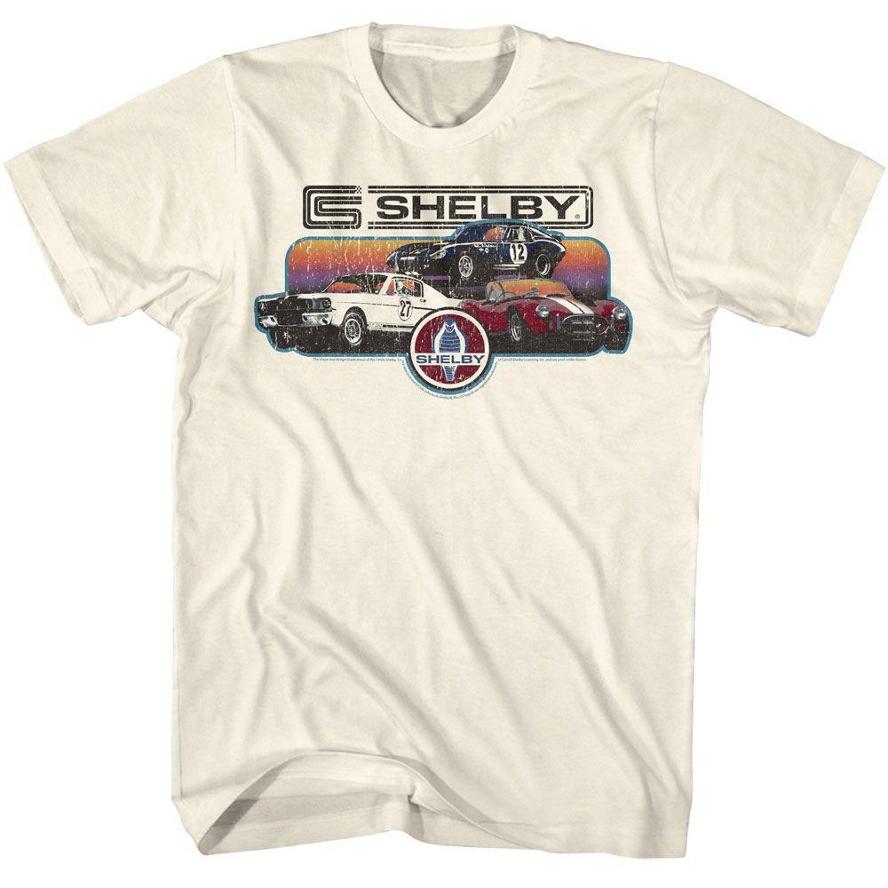 Carroll Shelby Gradient Collage Natural T Shirt